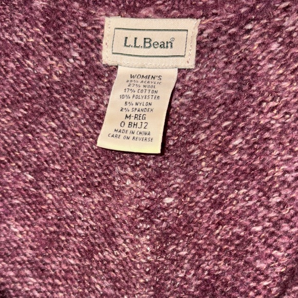 L.L. Bean Women's Burgundy Cardigan - Picture 3 of 9